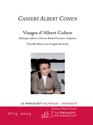 cover image of Cahiers Albert Cohen N°13